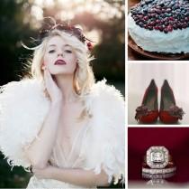wedding photo - Frosted Cranberry – Cranberry, Gold & Winter White Wedding Inspiration