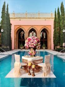 wedding photo - Boca Raton Resort Creates Magic!  A floating sweetheart table...