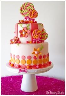 wedding photo -  Pink And Orange Weddings, Nice Cake