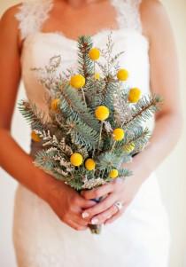 wedding photo - Woodsy Bouquets for Winter Weddings