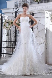 wedding photo -  Romantic Sheath Lace Bridal Gowns