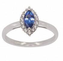 wedding photo -  0.37 Carat Marquise shape Ring in White Gold