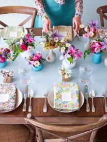 wedding photo - Why It Works Wednesday: Strong Wood Tables & Their Energizing Tablescape Counterparts