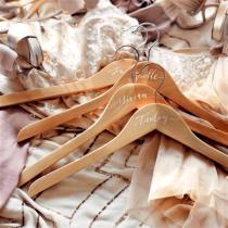 wedding photo -  DIY Personalized Bridesmaids Hangers