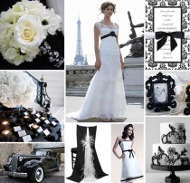 wedding photo -  Black & White Lace Wedding Board