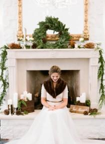 wedding photo - Elegant + Rustic Winter Wedding Inspiration