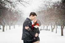 wedding photo - Snow Engagements