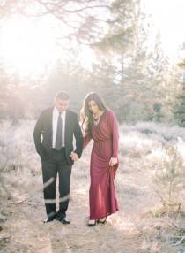 wedding photo - Elegant wild plum engagement shoot
