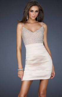 wedding photo -  short fitted prom dress