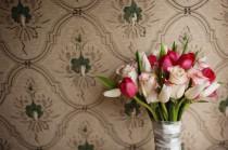 wedding photo - Wedding Whims: Striped Socks and Pretty Tulips