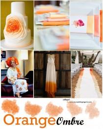 wedding photo - Orange Ombre Wedding Colors