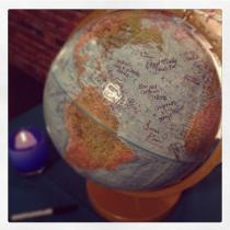 wedding photo - Think globally when it comes to your wedding guestbook
