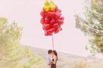 wedding photo - Engagement Session with Heart Balloons