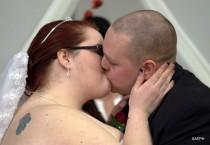 wedding photo - The First Kiss