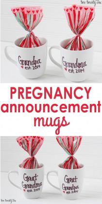 wedding photo - Pregnancy Announcement Mugs + Video of Reactions