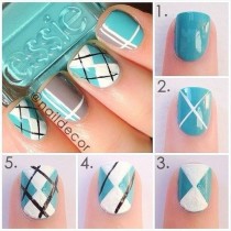 wedding photo - Plaid Nail Art.  I Have To Get This! 