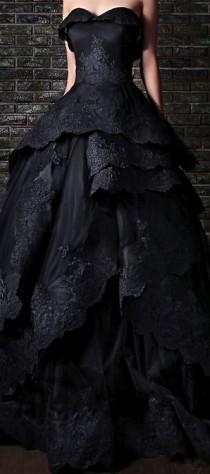 wedding photo - Stunning Black Wedding Gown 