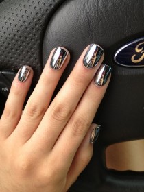 wedding photo - Metallic Mirror Nails Available In Different Colors