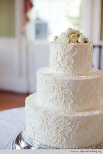 wedding photo - Wedding-Vintage-lace-wedding-cake 