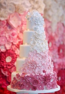 wedding photo - Ombre conception de gâteau