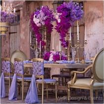 wedding photo - Radiant Orchid Tablescape 
