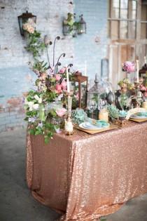 wedding photo - Sequin Table Cloth! 