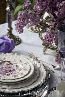 wedding photo - Purple And Lilac Table 