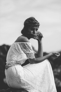 wedding photo - Dreamy Wedding Dress Featuring Lace Arm Bands And Soft Tulle Skirt
