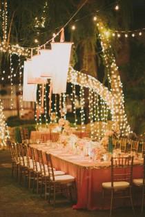 wedding photo - Romantische Al Fresco Beleuchtung