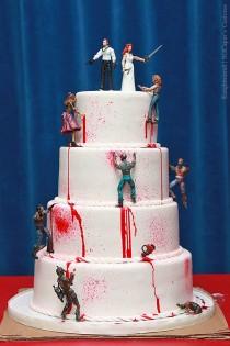 wedding photo - Zombie G.i. Joe Wedding Cake