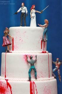 wedding photo - Zombie G.i. Joe Wedding Cake