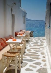 wedding photo - Seaside Cafe, Mykonos, Greece. 