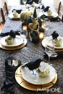 wedding photo - Elegant Spooky Halloween Tables (& A Sense Of Humor