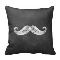wedding photo - Chalkboard Mustache Pillow