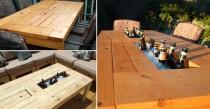 wedding photo - Table with Built-in Beer Cooler