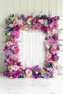 wedding photo - Floral Seating Card Display 