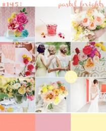 wedding photo - Pastel Brights & Bold Floral Wedding Inspiration 