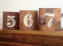 wedding photo - Rustic Wood Table Numbers, Table Numbers, Wedding Table Numbers, Wood Numbers, Rustic Wedding