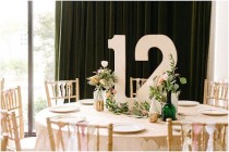 wedding photo - Grands nombres de table - or
