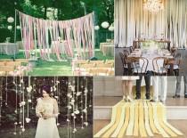 wedding photo - Lovely Wedding Backdrop Ideas. RIBBONS! 