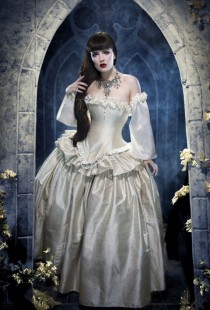 wedding photo - Cinderella Hochzeitskleid - Alternative-Brautkleid-Märchen-Fantasie Ballgown In Silk-Custom To Order