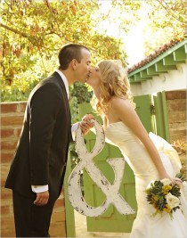 wedding photo - Crafty Yellow & Teal Long Beach Wedding