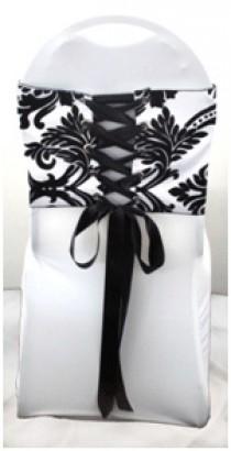 wedding photo - Corset Sash Pour Chair Cover!