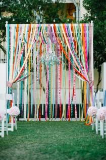 wedding photo - Mariage coloré et éclectique Rosemary Beach