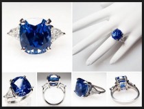 wedding photo -  Natural Blue Diamond Engagement Ring