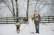 wedding photo - Cozy Winter Michigan Wedding: Amy + Jeff