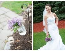 wedding photo - Lilas Dans des pots de maçon # lavenderweddings