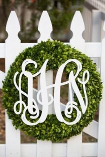 wedding photo - Monogrammed Wreath 