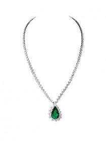 wedding photo - Emerald Necklace 
