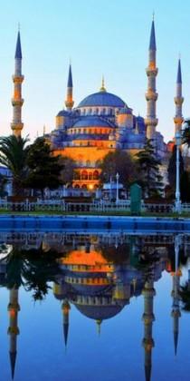 wedding photo - المسجد الأزرق في اسطنبول، تركيا.